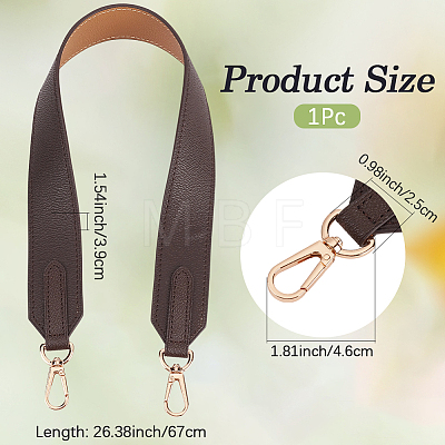 Double Face Cowhide Leather Long Bag Straps PURS-CL0001-49B-1