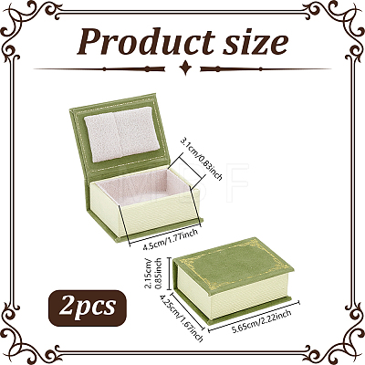 Velvet Ring Storage Boxes CON-WH0100-45-1