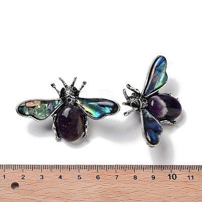 Tibetan Style Alloy Insect Brooches JEWB-A021-03AS-06-1