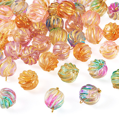 50Pcs Glass Pendants PALLOY-TAC0276-1