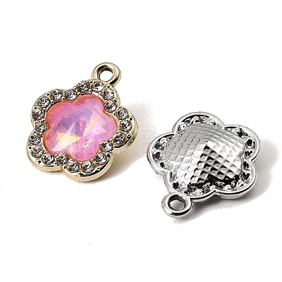 UV Plating Alloy Glass Pendants FIND-K032-28P-1