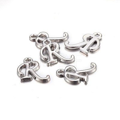 Platinum Plated Alloy Letter Pendants LS-X-PALLOY-J718-01P-R-1