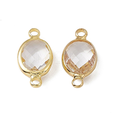 Transparent K9 Glass Connector Charms GLAA-A005-10G-03-1