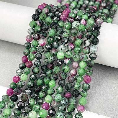 Natural Ruby in Zoisite Beads Strands G-L597-C02-03-1