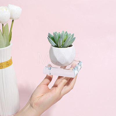 Transparent Glass Display Pedestals ODIS-WH0038-298B-1