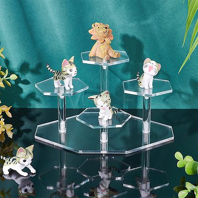 4-Tier Transparent Acrylic Model Toy Assembled Holders ODIS-WH0034-05A-1