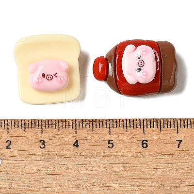Opaque Resin Imitation Food Decoden Cabochons RESI-H164-01-1