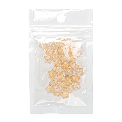 Spray Painted Transparent Glass Beads GLAA-FS0001-01B-1