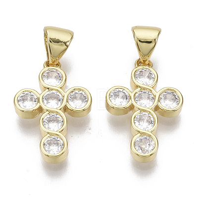 Brass Micro Pave Cubic Zirconia Pendants ZIRC-S067-046-NF-1