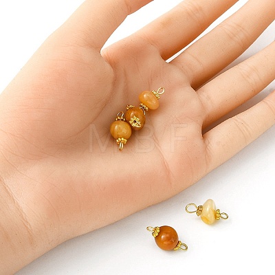 Natural Topaz Jade Connector Charms PALLOY-YW0001-55-1
