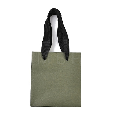 Paper Gift Tote Bags with Ribbon Handles ABAG-K004-05-1