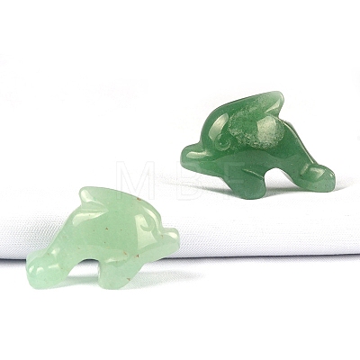 Natural Green Aventurine Dolphin Figurines PW-WG95E55-05-1