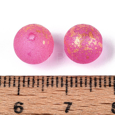Baking Paint Glass Beads DGLA-N014-8mm-01F-1