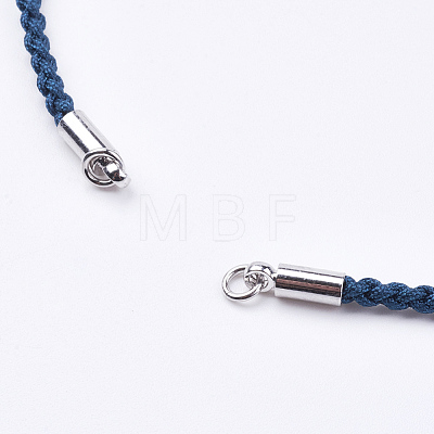 Braided Cotton Cord Bracelet Making MAK-I006-26P-1