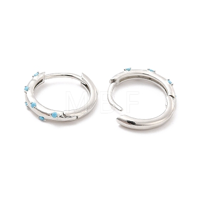 Cubic Zirconia Hoop Earrings EJEW-P213-20P-1