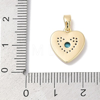 Brass Micro Pave Cubic Zirconia Pendants KK-Q030-02B-G-1