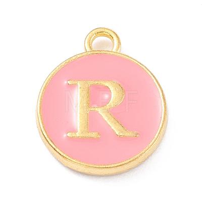 Golden Plated Alloy Enamel Charms X-ENAM-Q437-14R-1