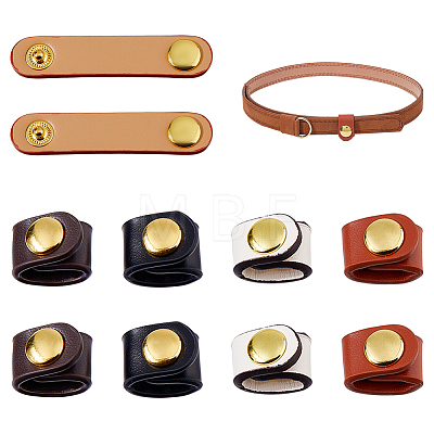 10Pcs 5 Colors PU Leather Belt Fixing Ring Buckle FIND-FH0017-67-1