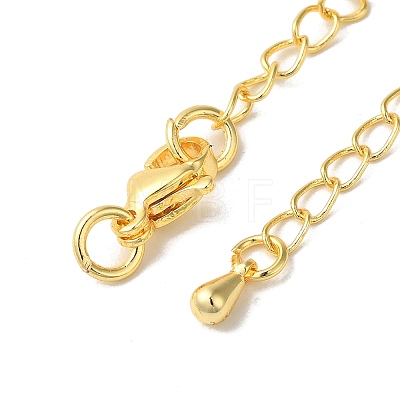 Rack Plating Brass Ends with Chain and Clasps KK-F873-01G-01-1