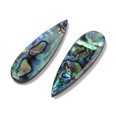 Natural Paua Shell Pendants SSHEL-I026-08A-1