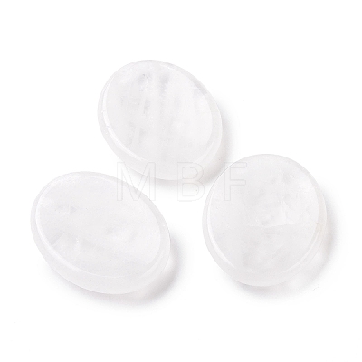 Oval Natural Quartz Crystal Thumb Worry Stone for Anxiety Therapy G-P486-03C-1