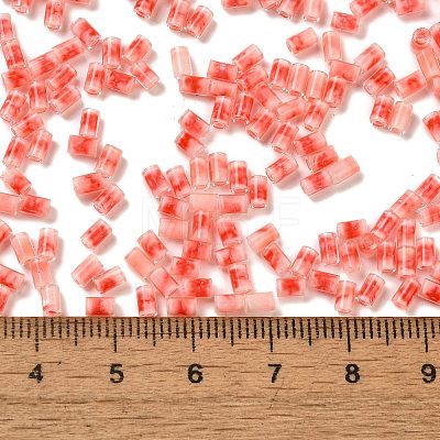 Two Tone Inside Colours Transparent Glass Seed Beads SEED-C004-05G-1