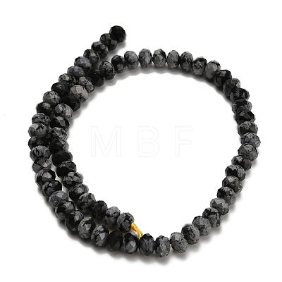 Natural Snowflake Obsidian Beads Strands G-Z111-A21-1