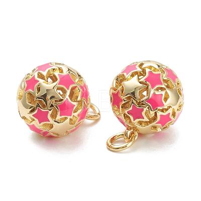 Brass Enamel Charms KK-A153-02G-H-1