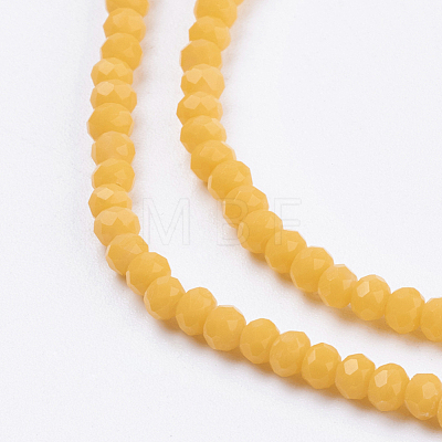 Opaque Solid Color Glass Bead Strands GLAA-F078-A05-1