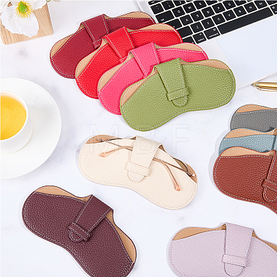 1Pc PU Leather Glasses Case AJEW-CN0006-94C-1