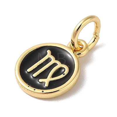 Real 18K Gold Plated Brass Enamel Charms KK-L216-001G-L01-1