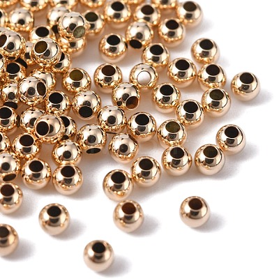 Yellow Gold Filled Beads X-KK-G156-2.5mm-1-1