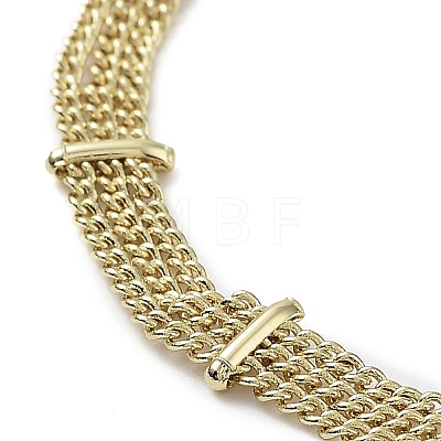 Rack Plating Brass Multi-Strand Necklace Making KK-K364-11G-1