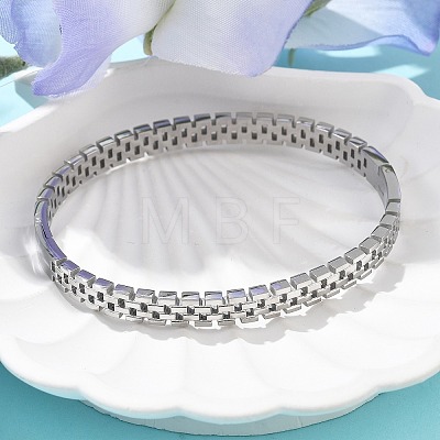 304 Stainless Steel Watch Band Bangles for Women BJEW-Z092-03P-1