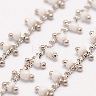 Handmade Seed Beaded Chains X-AJEW-P061-B14-1