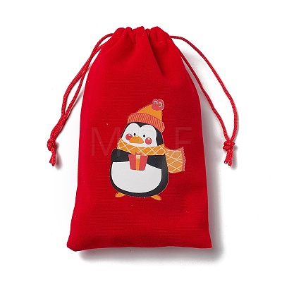Christmas Theme Rectangle Velvet Bags TP-E005-01B-1