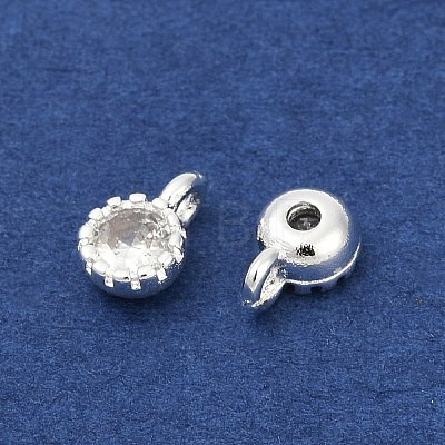 Brass Pave Cubic Zirconia Pendants KK-H204-03S-01-1