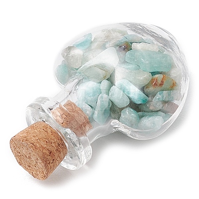 7Pcs Glass Wishing Bottle Decorations PALLOY-JF03099-1