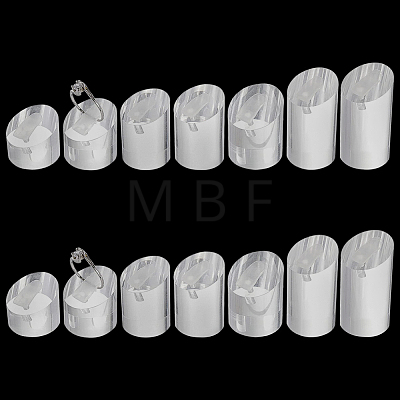 14Pcs 7 Styles Acrylic Ring Displays RDIS-FG0001-32-1