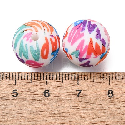 Food Grade Eco-Friendly Printed Silicone Beads SIL-A013-01A-01-1