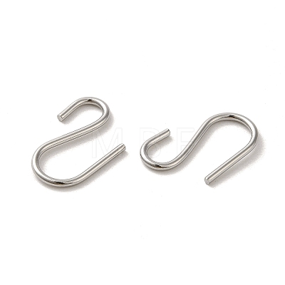 Non-Tarnish 304 Stainless Steel S-Hook Clasp STAS-C085-03B-P-1