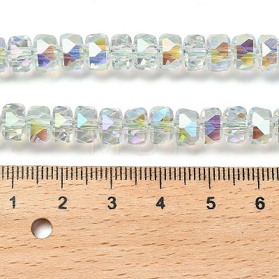 Transparent Electroplate Glass Beads Strands EGLA-K071-04B-1