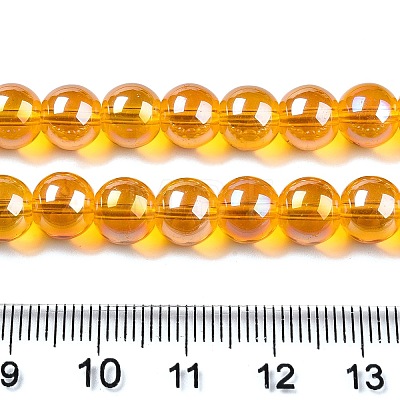 Electroplate Transparent Glass Beads Strands GLAA-T032-T8mm-AB11-1