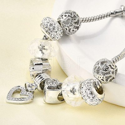 Alloy European Beads Charm Bracelets BJEW-F495-21P-1