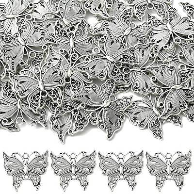30Pcs Hollowe Tibetan Style Alloy Pendants FIND-YW0008-24-1