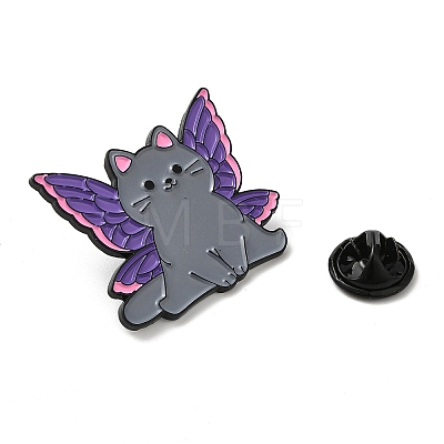 Cat with Butterfly Wing Enamel Pins JEWB-K018-04C-EB-1