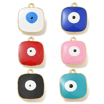 Rack Plating Brass Enamel Charms KK-G515-22G-1