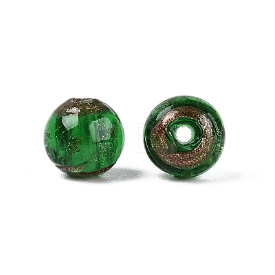 Handmade Gold Sand Lampwork Beads LAMP-N045-01C-05-1