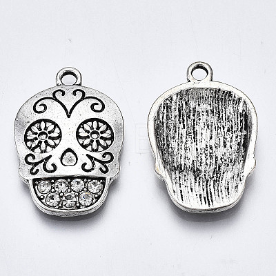 Alloy Crystal Rhinestone Pendants PALLOY-Q441-030-RS-1