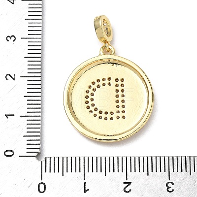 Brass Micro Pave Clear Cubic Zirconia Pendants KK-L253-17G-D-1
